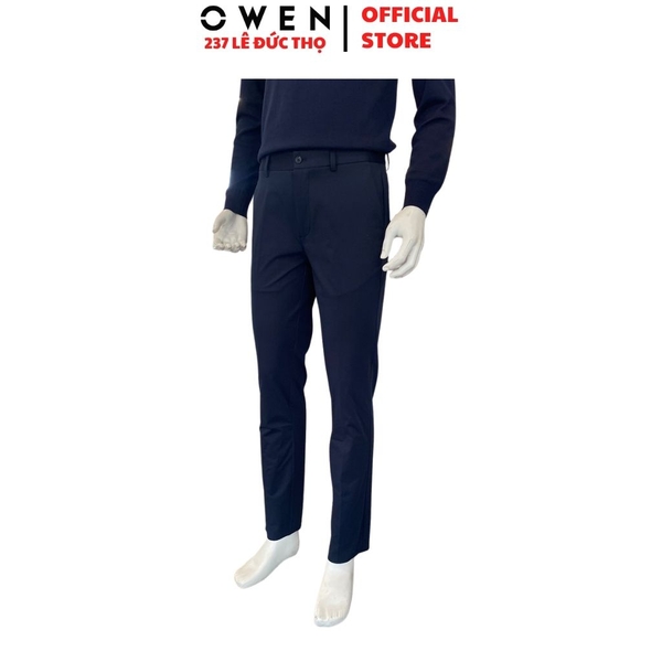 Quần Tây Nam Owen QTJ262505_NA – Xanh Tím Than J-Form Cạp Thường chất liệu poly