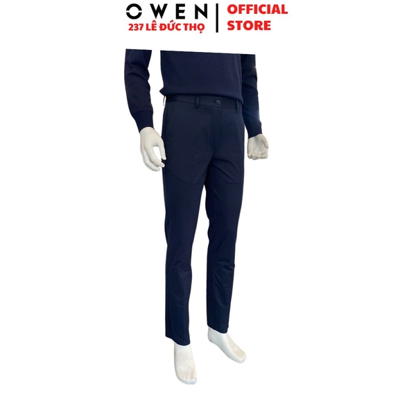 Quần Tây Nam Owen QTJ262505_NA – Xanh Tím Than J-Form Cạp Thường chất liệu poly