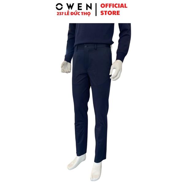 Quần Tây Nam Owen QTJ262505_NA – Xanh Tím Than J-Form Cạp Thường chất liệu poly