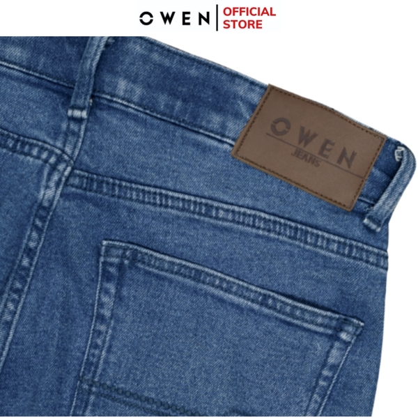 Quần Jean Nam Owen Quần Bò Nam QJR251248 màu xanh dáng suông ông đứng Regular fit chất liệu Denim cotton