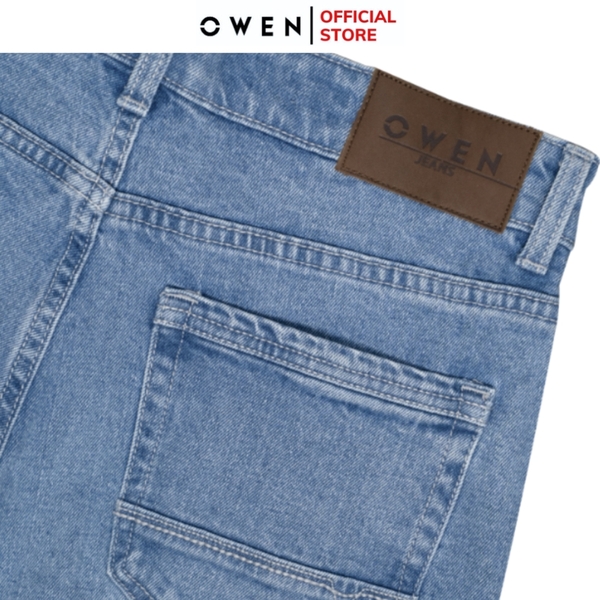 Quần Jean Nam Owen Quần Bò Nam QJS251243 màu xanh nhạt dáng ôm slim fit chất liệu Denim cotton