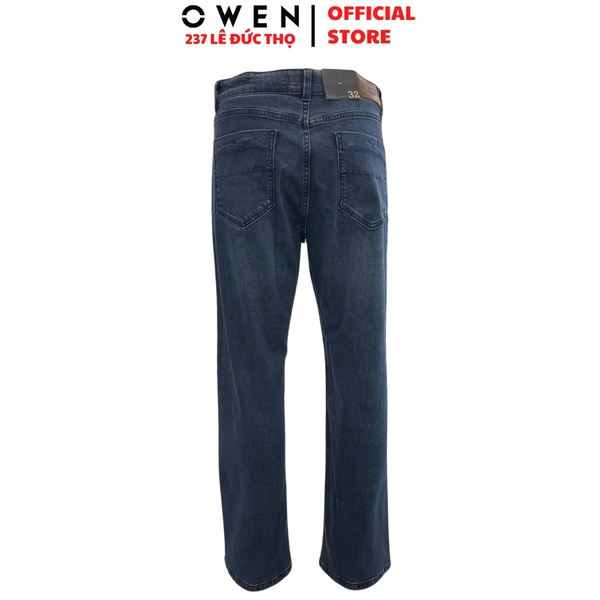 Quần Jean Nam Owen Quần Bò Nam QJT251238 màu xanh Dáng suông Straight Fit chất liệu denim cotton spandex