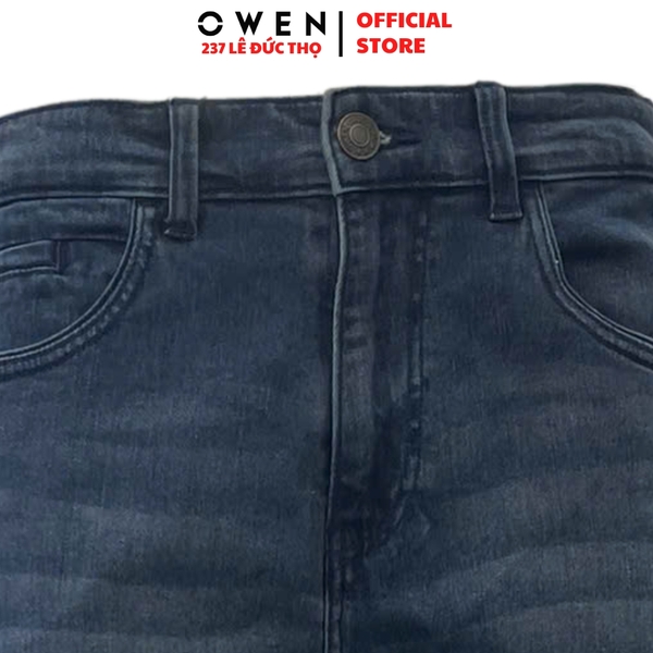 Quần Jean Nam Owen Quần Bò Nam QJT251238 màu xanh Dáng suông Straight Fit chất liệu denim cotton spandex