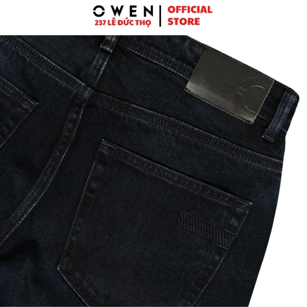 Quần Jean Nam Owen Quần Bò Nam QJR258010 màu xanh đậm dáng suông regular fit chất liệu demin cotton