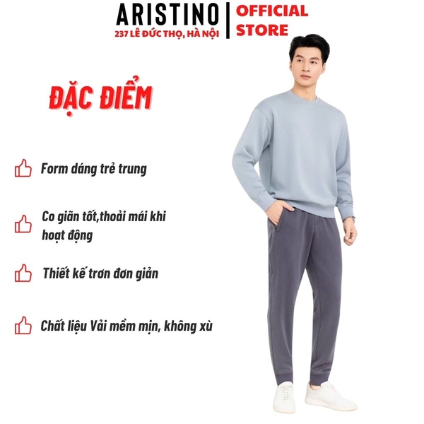 Quần Jogger nam quần rời Aristino APA001BH0 Màu Đen 41; Xám đậm 41