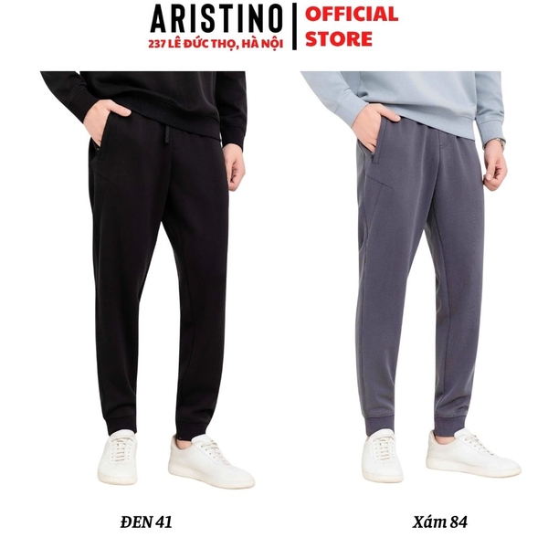 Quần Jogger nam quần rời Aristino APA001BH0 Màu Đen 41; Xám đậm 41