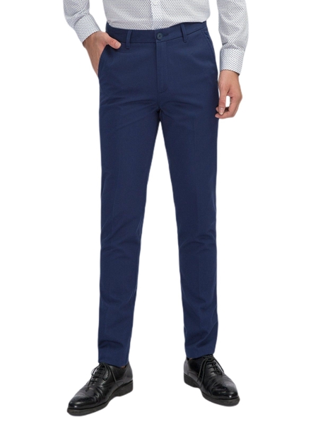 Quần Kaki Nam Arisitino AKK01508 Màu Xanh Tím Than 37 Kiểu Dáng Slim Fit Chất Liệu CVC