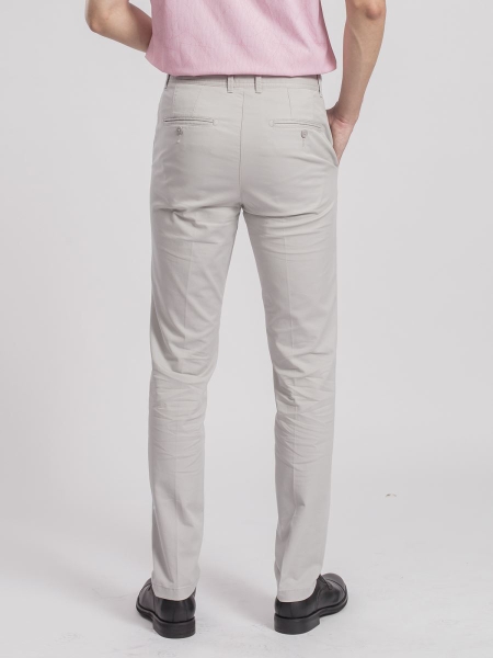 Quần Kaki Nam Arisitino AKKR03 Màu Xám 118 Dáng Slim Fit Chất Liệu Cotton