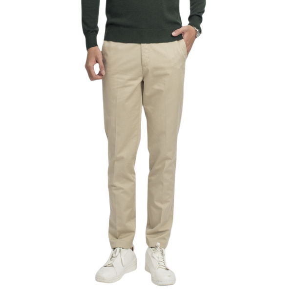 Quần Kaki Nam Arisitino AKKR04 Màu Be 103 Dáng Slim Fit Chất Liệu Cotton