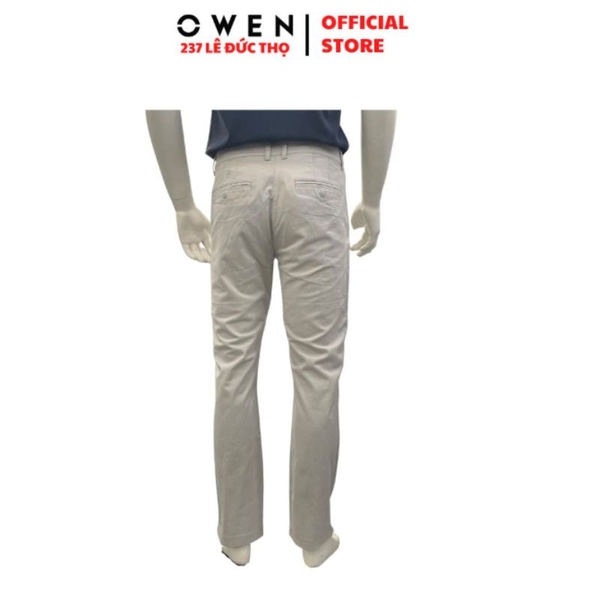 Quần Kaki Nam Owen QKR261000 Xám Nhạt Regular Fit Cotton Spandex