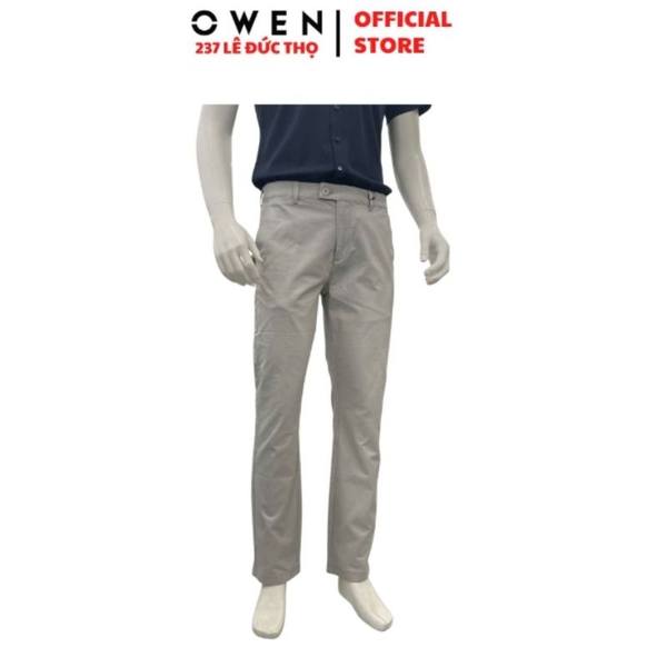 Quần Kaki Nam Owen QKR261000 Xám Nhạt Regular Fit Cotton Spandex