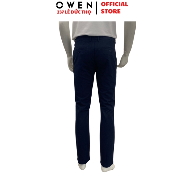 Quần Kaki Nam Owen QKR261004 Xanh Tím Than Regular Fit Cotton Spandex