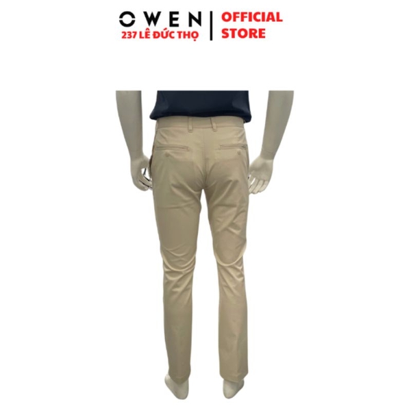 Quần Kaki Nam Owen QKR261006 Be Nhạt Regular Fit Renu