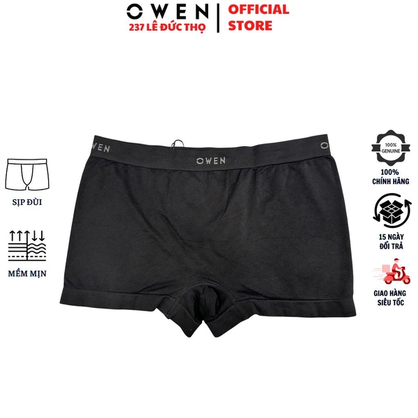 Quần Lót Nam Owen QLB242511 Sịp Đùi Màu Đen Chất Liệu Polyamide