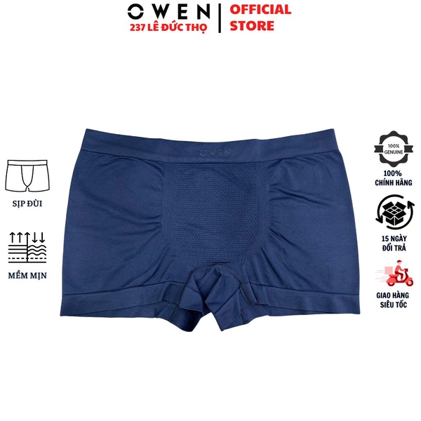 Quần lót nam Owen QLB242512 – Sịp đùi xanh tím than chất liệu polyamide