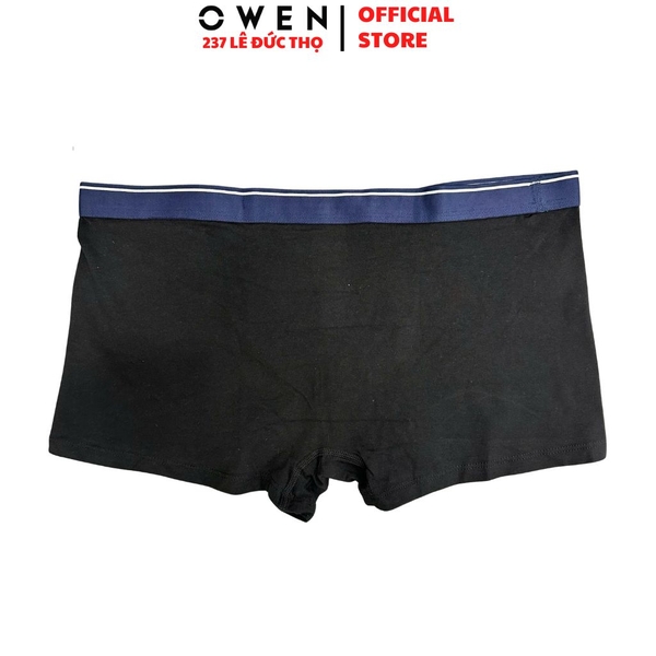 Quần Lót Nam Owen QLB242519 Boxer Màu Đen Cotton Spandex