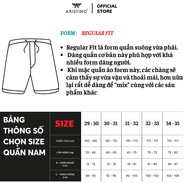 Quần Short Nam Aristino ASO112AS3 sóc thể thao màu xanh tím than 305