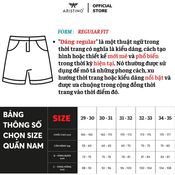 Quần Short Nam Aristino ASO056AS2 Sóc thể thao Màu: Xám 56