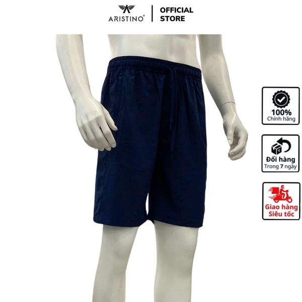 Quần Short Nam Aristino ASO114AS3 sóc thể thao màu xanh tím than 307