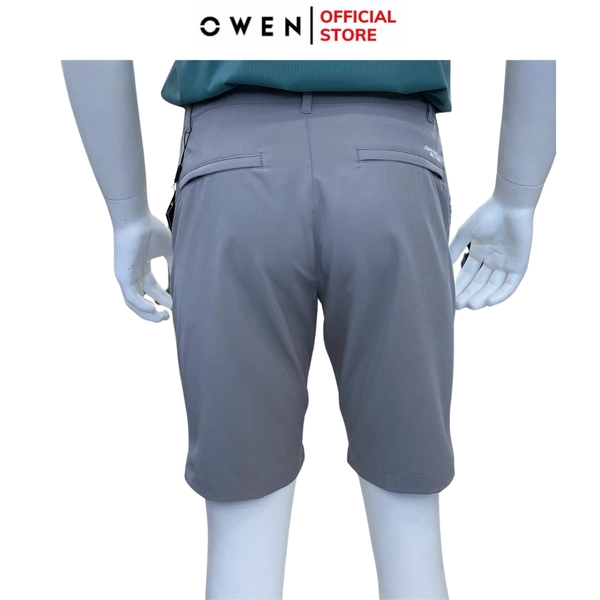Quần short Nam Owen SS252403 sóc thể thao màu xám nhạt dáng Sport life chất liệu polospun spandex