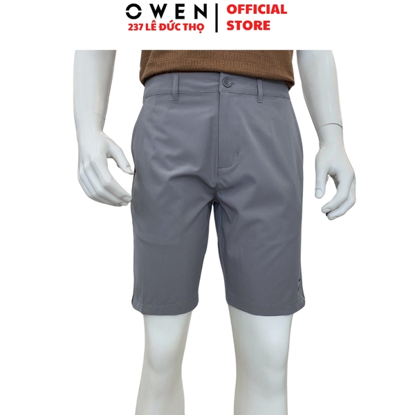 Quần Short Nam Owen SS252404 Sóc thể thao màu xám dáng Sport Life Chất liệu Polyspun spandex