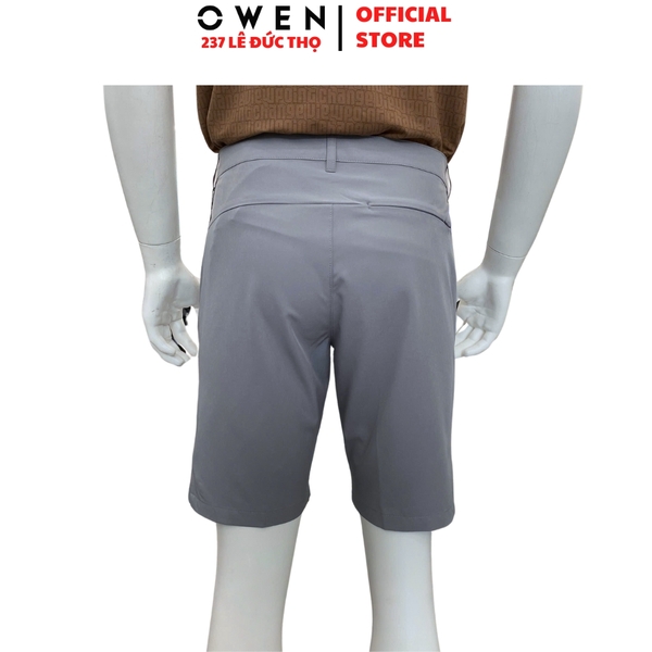 Quần Short Nam Owen SS252404 Sóc thể thao màu xám dáng Sport Life Chất liệu Polyspun spandex