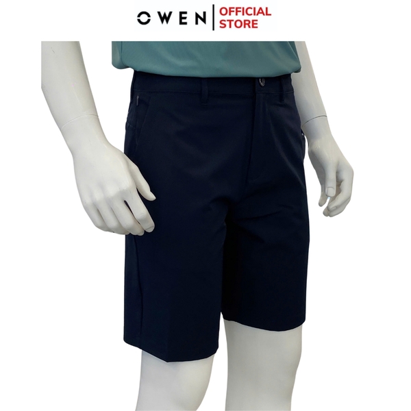 Quần short Nam Owen SS252407 sóc thể thao màu xanh tím than dáng Sport life chất liệu polospun spandex
