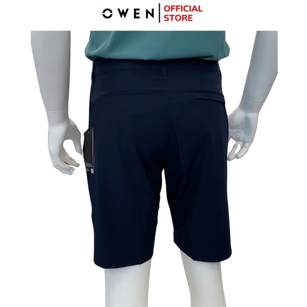 Quần short Nam Owen SS252407 sóc thể thao màu xanh tím than dáng Sport life chất liệu polospun spandex