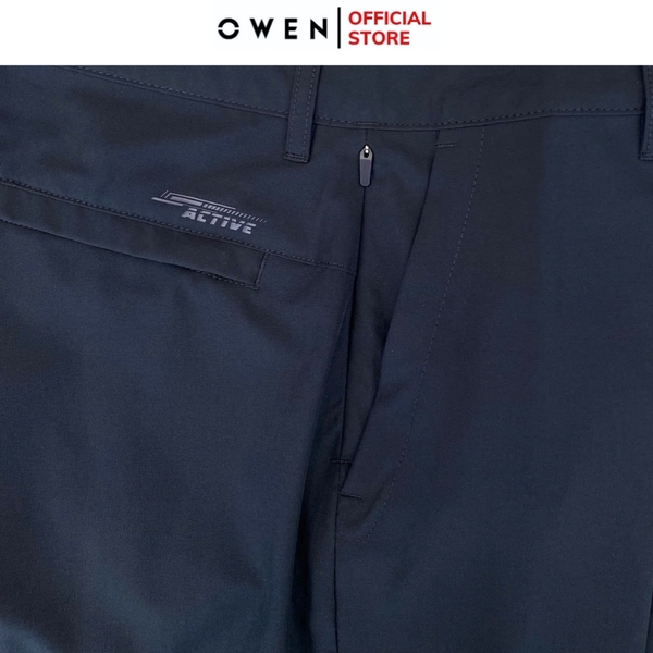 Quần short Nam Owen SS252407 sóc thể thao màu xanh tím than dáng Sport life chất liệu polospun spandex