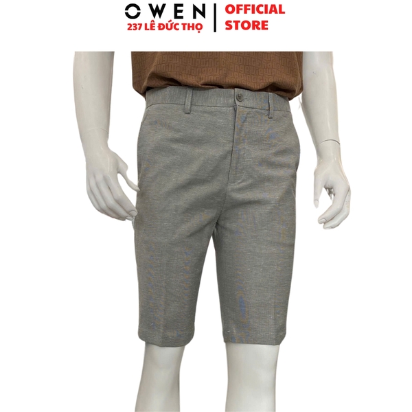 Quần Short Nam Owen ST252515 sóc âu màu xám xanh dáng ôm Trendy chất liệu Rayon spandex