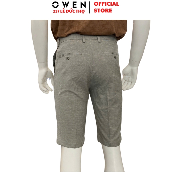 Quần Short Nam Owen ST252515 sóc âu màu xám xanh dáng ôm Trendy chất liệu Rayon spandex