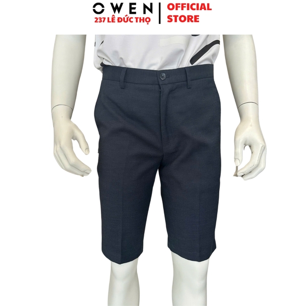 Quần Short Nam Owen ST252520 sóc âu màu xanh tím than dáng ôm Trendy chất liệu Rayon spandex