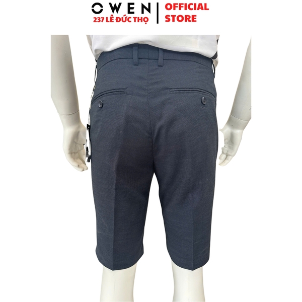 Quần Short Nam Owen ST252520 sóc âu màu xanh tím than dáng ôm Trendy chất liệu Rayon spandex