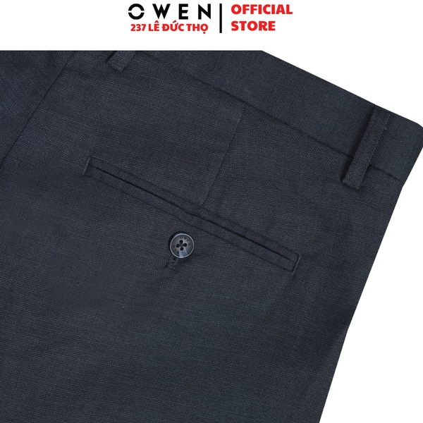 Quần Short Nam Owen ST252520 sóc âu màu xanh tím than dáng ôm Trendy chất liệu Rayon spandex