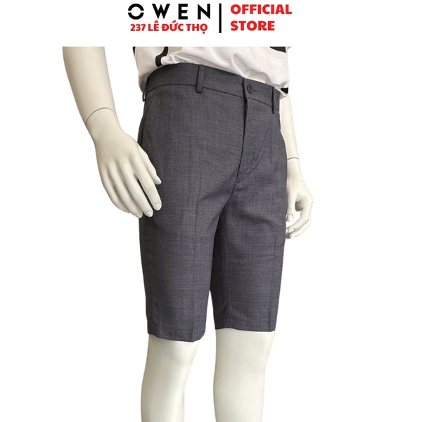 Quần Short Nam Owen SV252495 sóc âu màu xám xanh dáng ôm Trendy chất liệu Rayon spandex