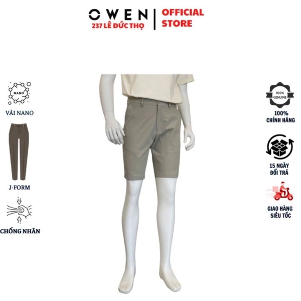 Quần Short Nam Owen SV263019 Màu Rêu J-Form 100% Polyester