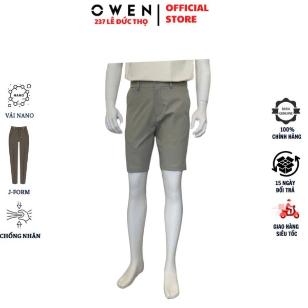 Quần Short Nam Owen SV263019 Màu Rêu J-Form 100% Polyester