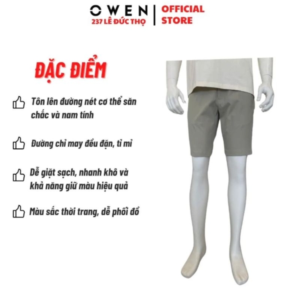 Quần Short Nam Owen SV263019 Màu Rêu J-Form 100% Polyester