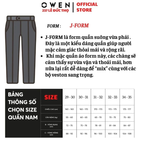 Quần Short Nam Owen SV263019 Màu Rêu J-Form 100% Polyester