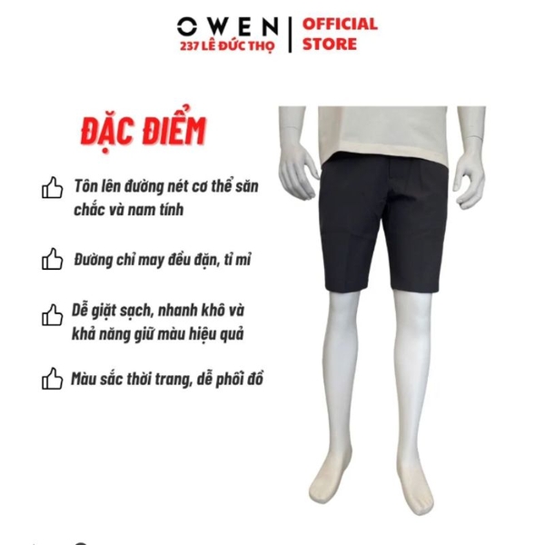Quần Short Nam Owen SV263022 Xám Đậm J-Form 100% Polyester