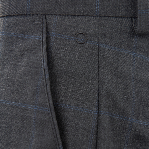 Quần short âu nam Owen SW231231 màu kẻ caro ghi xanh Dáng Trendy vải polyester