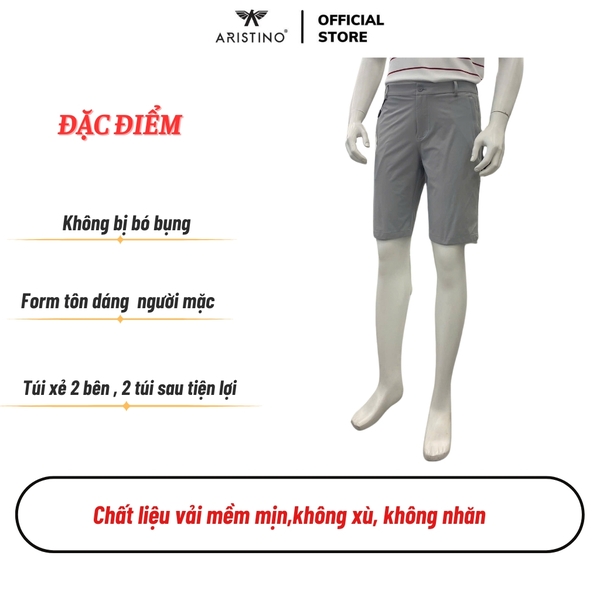 Quần Short Nam Aristino ASO038AS2 Sóc thể thao Màu: Xám 2