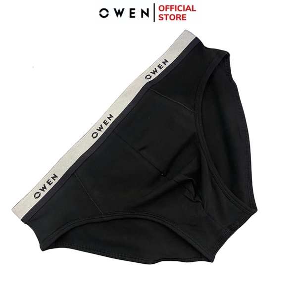 Quần Lót Nam Owen QLR242517 màu đen kiểu dáng sịp tam giác Chất liệu cotton