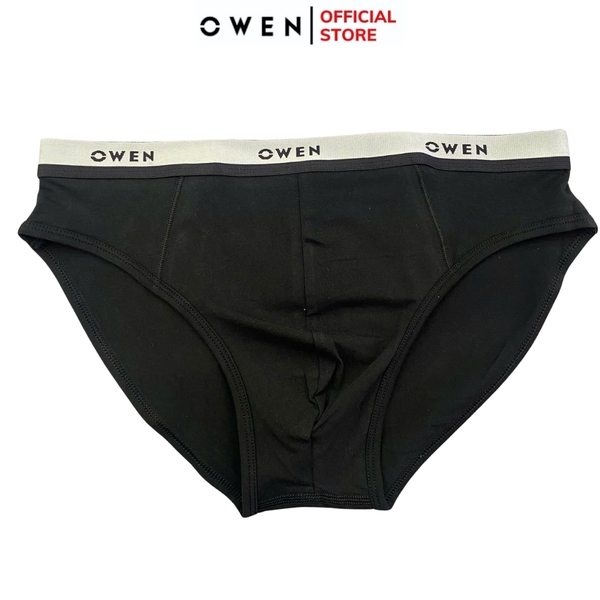 Quần Lót Nam Owen QLR242517 màu đen kiểu dáng sịp tam giác Chất liệu cotton