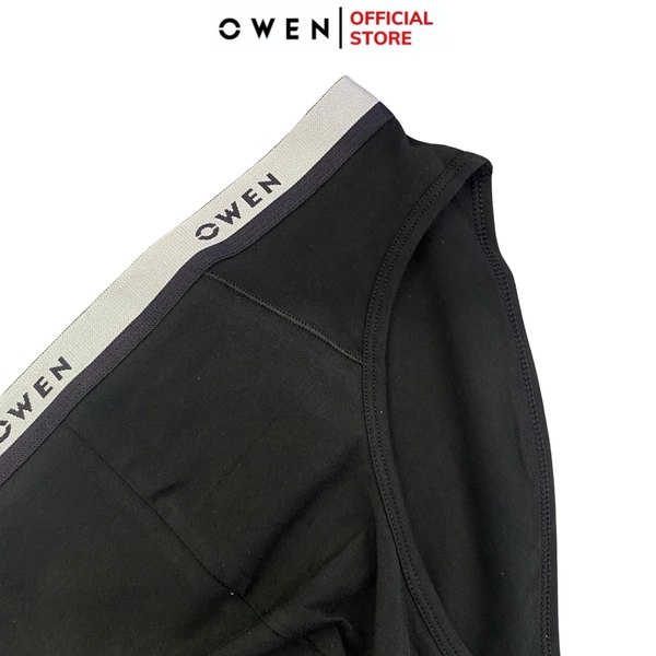 Quần Lót Nam Owen QLR242517 màu đen kiểu dáng sịp tam giác Chất liệu cotton