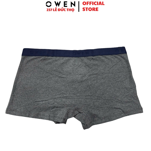 Quần Lót Nam Owen QLBR221540 màu xám đậm kiểu sịp đùi Boxer Vải Cotton