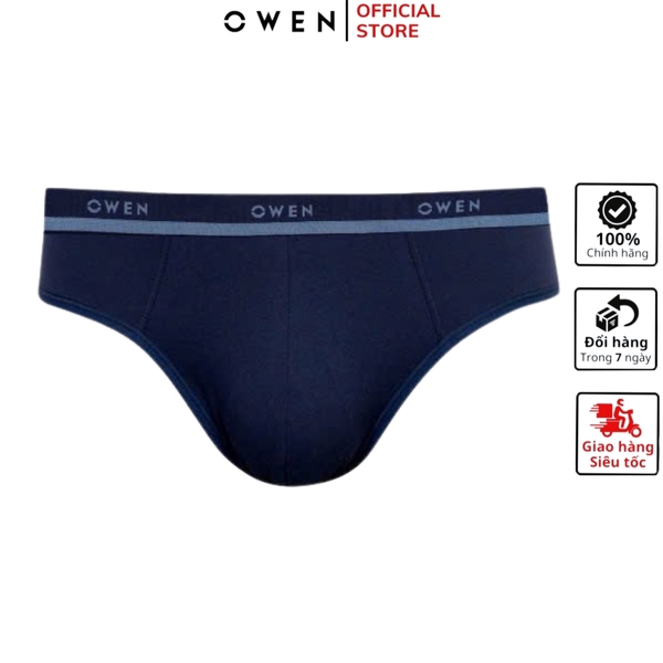 Quần Lót Nam Owen QLR242516 màu xanh tím than kiểu dáng sịp tam giác Chất liệu cotton