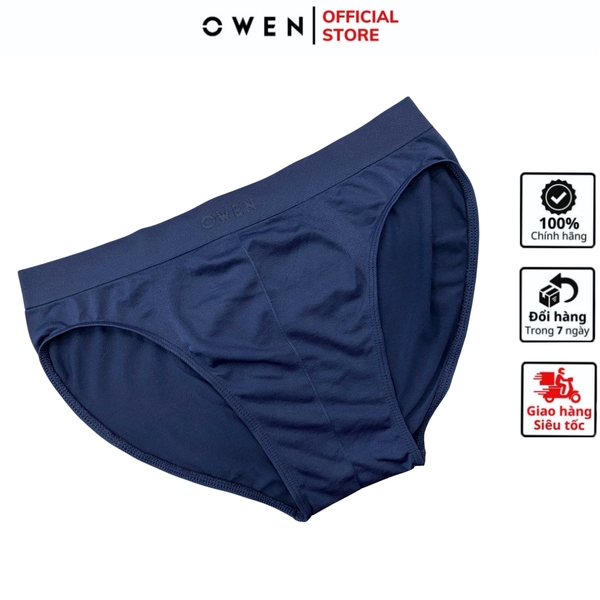 Quần Lót Nam Owen QLR242518 màu xanh tím than dáng sịp tam giác bikini chất liệu polyamide spandex