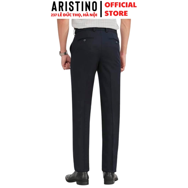Quần Âu Nam Aristino Quần Tây ATR0080S1 màu đen 20 dáng suông regular fit