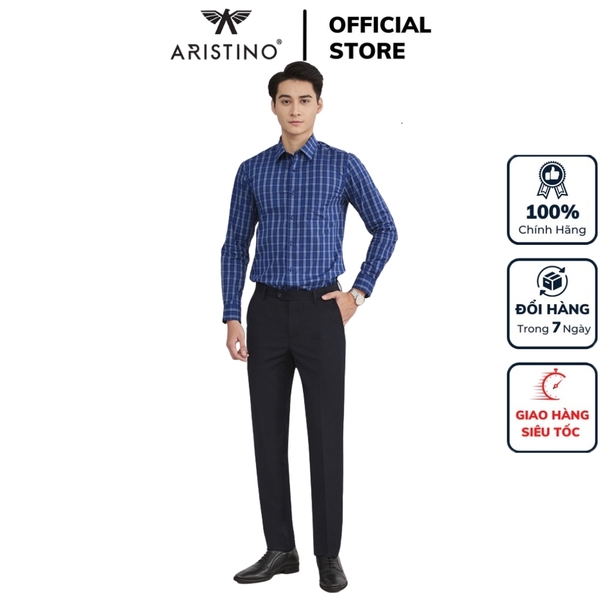 Quần Âu Nam Aristino Quần Tây ATRR10 màu Xanh tím than 49